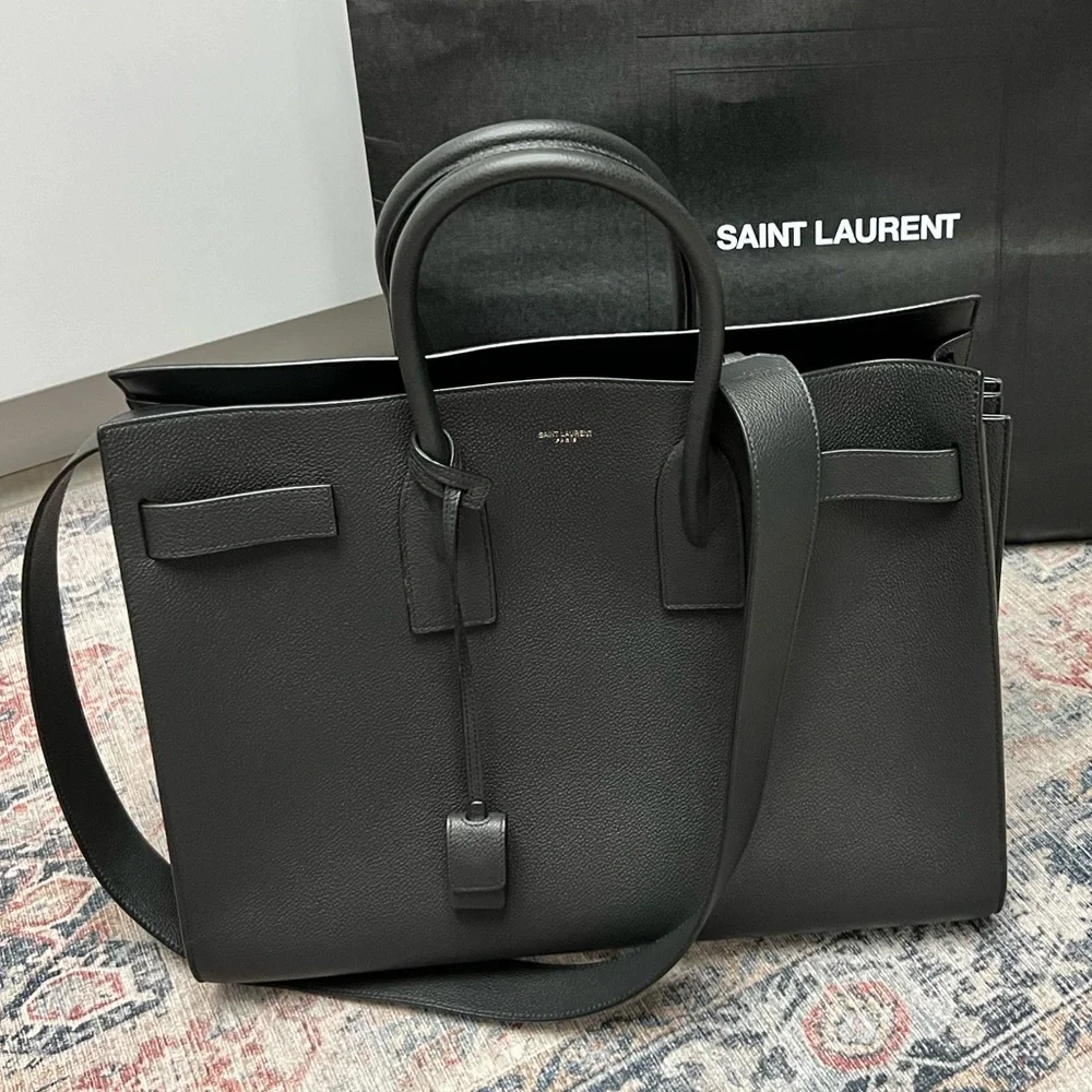 SAINT LAURENT Sac du Jour (Large in Grained Leather) - Picture 7 of 13